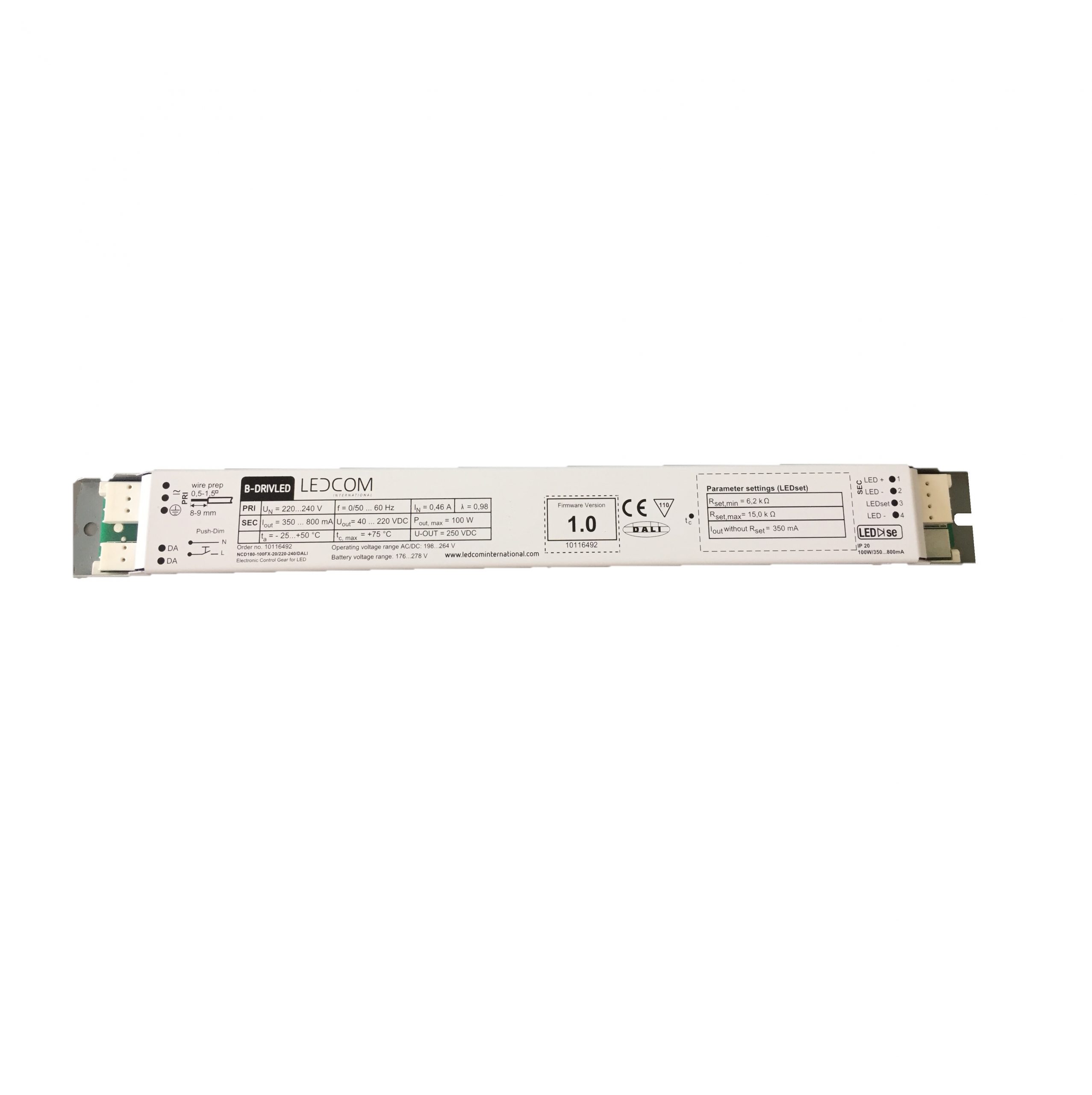 BN-100 DALI LED Driver - LEDCOM International